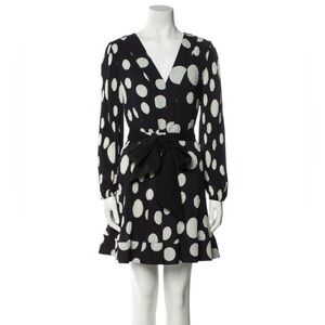 MILLY Black and White Polka Dot Dress size10